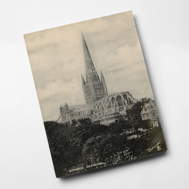 A3 PRINT - Vintage Norfolk - Norwich. Cathedral (1)