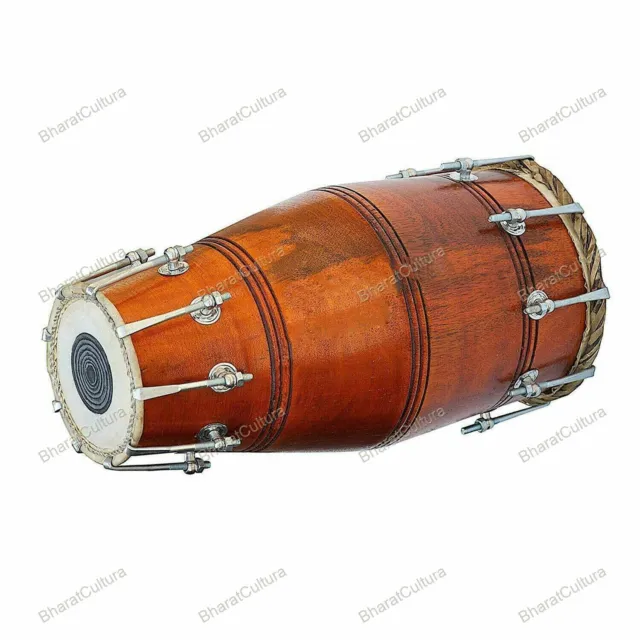 Indian Musical Instrument Traditional Wedding-Kirtan Dholak/Dholki With Cover