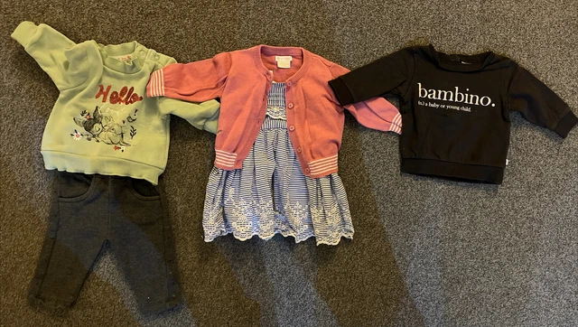 Pacchetto vestiti grandi per bambine età 0-3 mesi 5 articoli