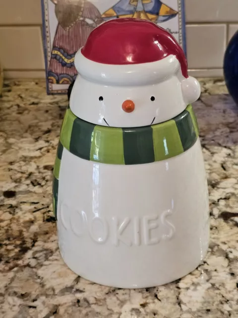 Chistmas Vintage Hallmark Snowman Cookie Jar