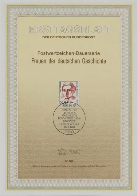 Berlin MiNr 830 ETB 1-89 Freimarken: Frauen der deutschen Geschichte (VI)