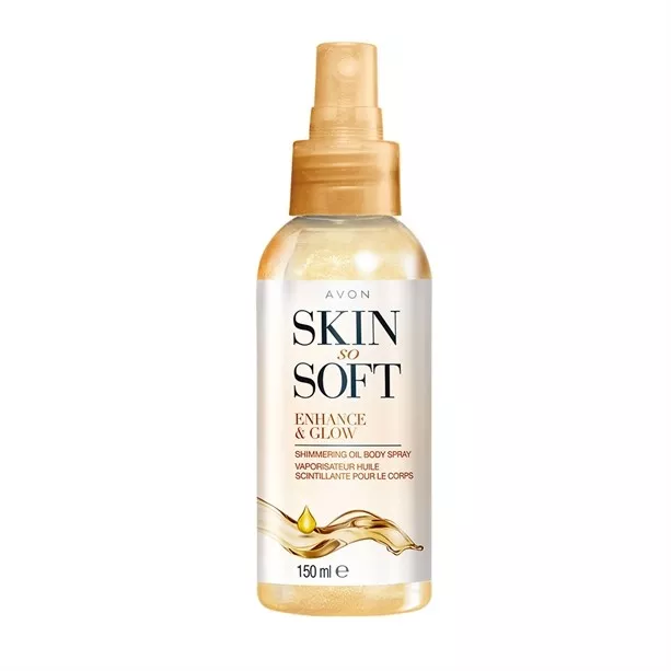 Avon SKIN SO SOFT > ENHANCE & GLOW Körperöl Spray Schimmereffekt Körperspray Neu