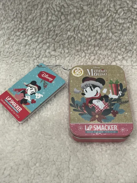 Lip Smacker Lip Balm Tin - Minnie Mouse Holiday 3 Pack - New/ Sealed
