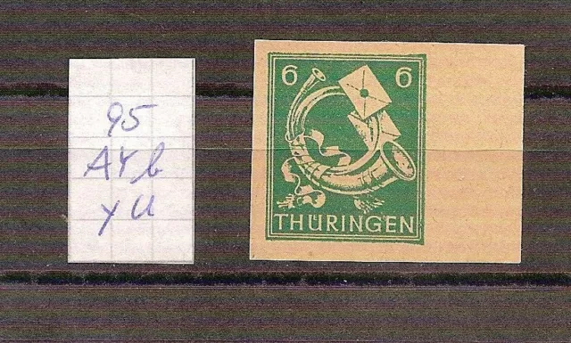 SBZ Thüringen Mi-Nr. 95 AY b y U **  postfrisch geprüft