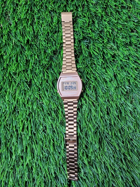 Casion Womens Rose Gold Copper Watch B640W Working (E5