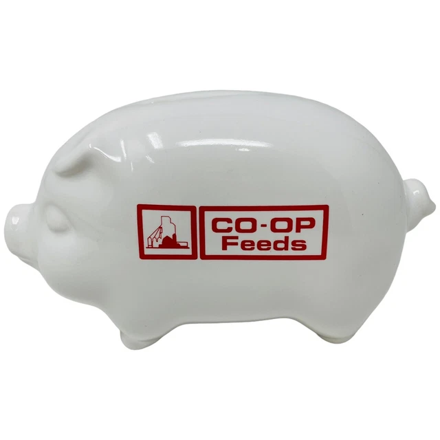 VINTAGE COOP FEEDS COOP Piggy Bank USA Agriculture Farming Promotional