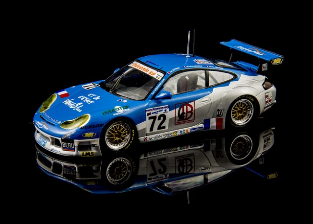 Miniature Porsche 996 GT3 RS 1/43 Spark  911  GT3 RS No.80 Freisinger Motorsport 24h Le Mans 2002 R Dumas S Maassen J Bergmeister 1