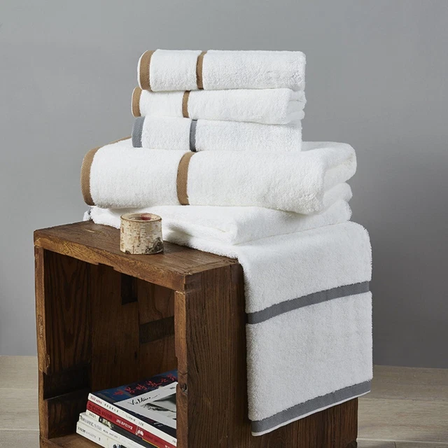 Set of 2 100% Cotton Luxury Hand Towels White Face Towels  Spa
