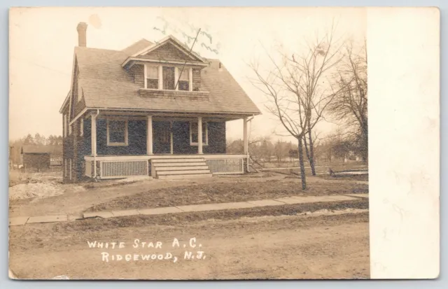 Ridgewood New Jersey~South Maple Avenue White Star Athletic Club~1905 RPPC
