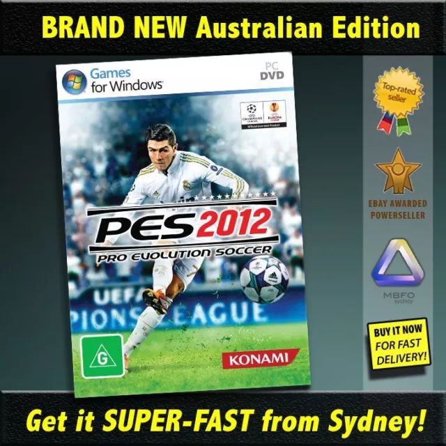 Pro Evolution Soccer 2012 PES 12 Sydney, New PC Windows 7 XP Vista Game Software