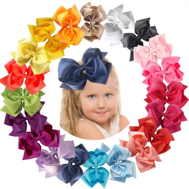 6inch Big Large  GIRLS  Unicorns bow HAIR ACCESSORIES Clips  UK