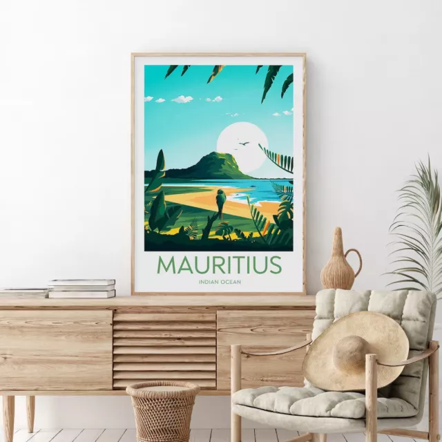 Mauritius Traditional Travel poster Choose your Size