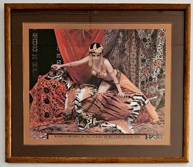 Signed Richard Avedon, Marilyn Monroe as Theda Bara 1983 Framed Poster RARE FIND