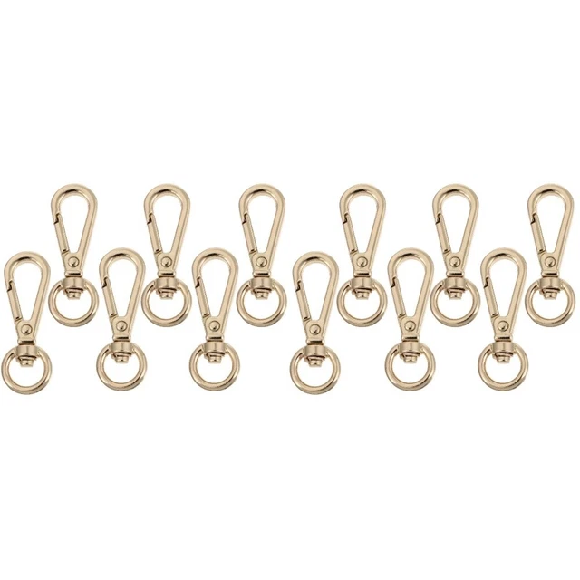 12 Pcs Bag Accessories Push Gate Trigger Hook Lobster Claw Hook Key Ring