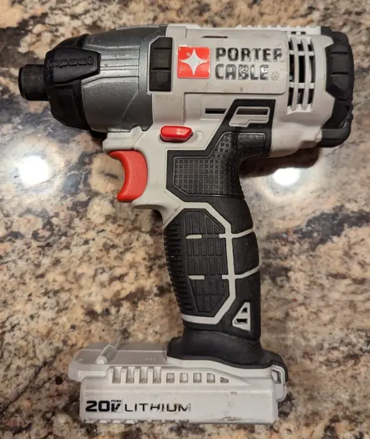 Porter Cable 1/4" Impact Driver PCC641 with 20V Lithium, Tool Only, Tested