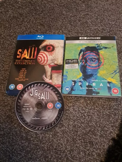 Saw Complete Boxset  1-7 Plus Jigsaw And   Spiral 4K And Bluray