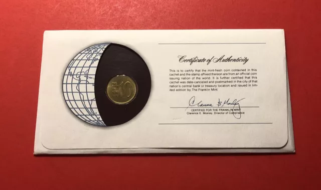 South Korea -1979-( Coins Of All Nations),10 Won Coin In Post Card.