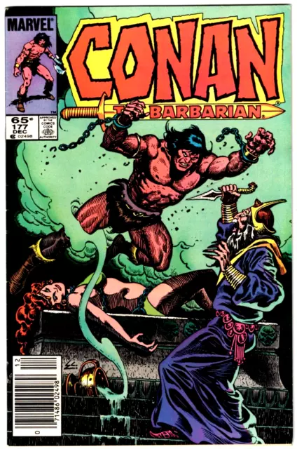 CONAN THE BARBARIAN #177 (VF) Robert E. Howard Buscema! Newsstand 1985 Marvel