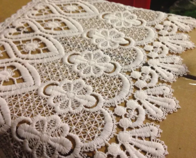 Venta por Metros Cortinas Encaje Borlas de Encaje 26CM Blanco Cinta Mezcla