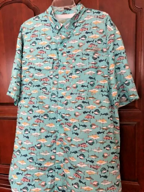 NWT OCEAN + COAST Vented Fishing Shirt Men's M Short Sleeve Fish Print  Colorful $21.95 - PicClick