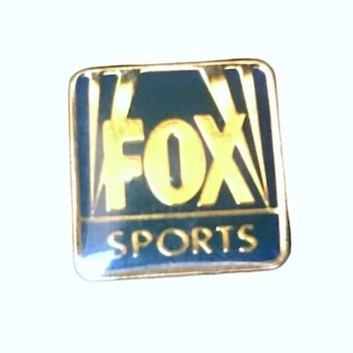 VINTAGE FOX SPORTS Lapel Pin Color Metal Sports Broadcasts NEWS STATION