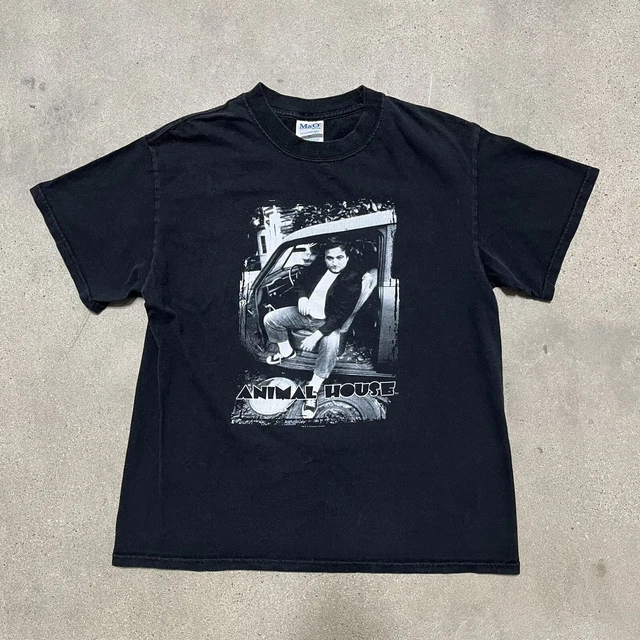 VINTAGE ANIMAL HOUSE Fat, Drunk & Stupid Retro Comedy Movie T Shirt Men