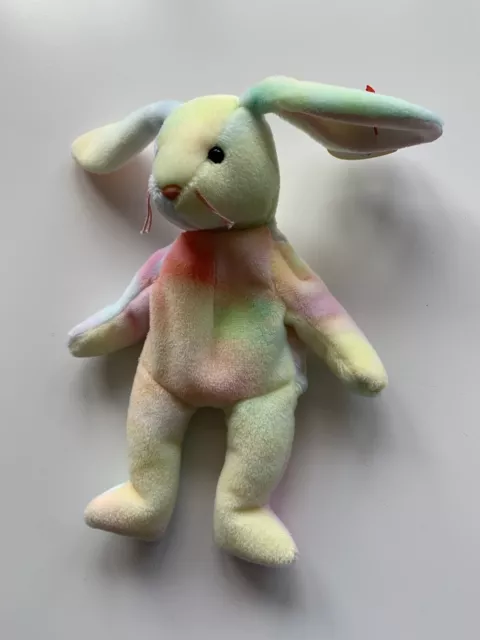 TY Beanie Baby Hippie The Tie Dye Easter Bunny Error (8 Inch) 2