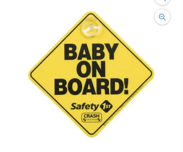Safety 1st "Baby On Board" Sign 1, Yellow-  FREE SHIPPING-