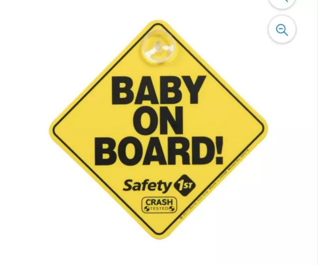 Safety 1st "Baby On Board" Sign 1, Yellow-  FREE SHIPPING-