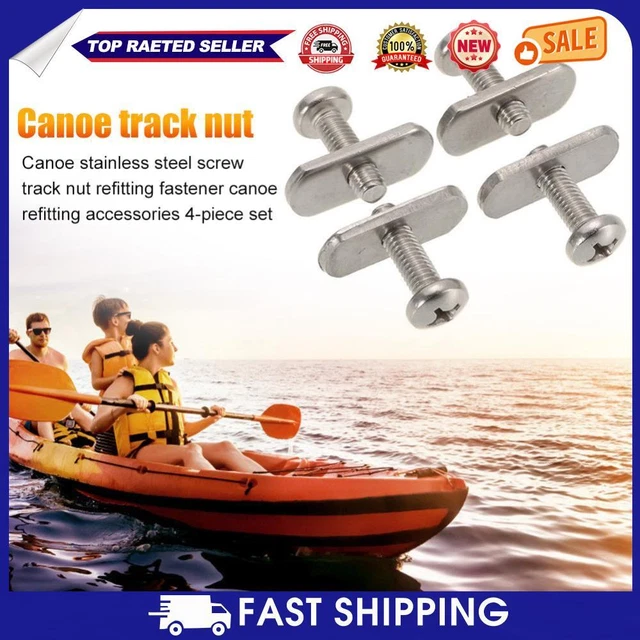 HOT 4x Threads Kayak Rail Track M6 Screw Nut Stainless Steel Fastener Mounting B