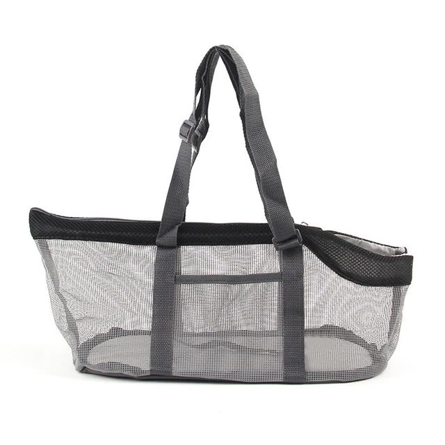 Mesh Shoulder Carrying Transport Bag Pet Cat Dog Carrier Handbag (Grey) FS2#