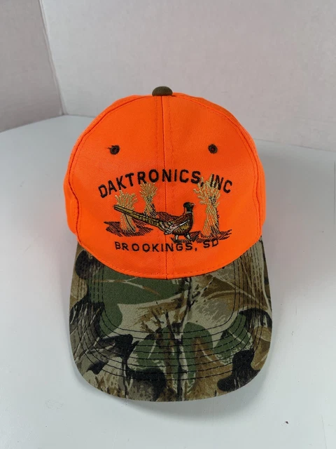 Daktronics hunting hat orange camo Brookings SD electronic scoreboard sports cap