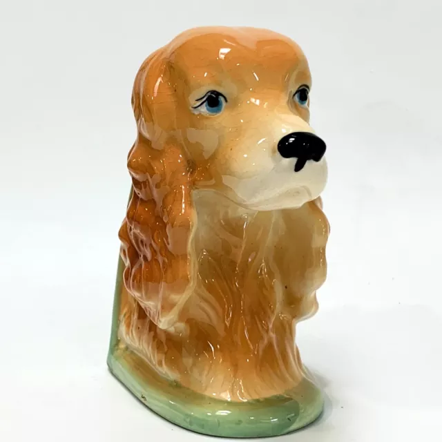 Vintage 60s-70s Japan -  Single Ceramic GOLDEN COCKER SPANIEL BOOKEND Figurine 3