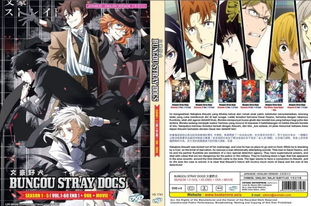 ENGLISH DUBBED Bungou Stray Dogs SEASON 1-5 (1-60 End)+OVA+Movie DVD All Region