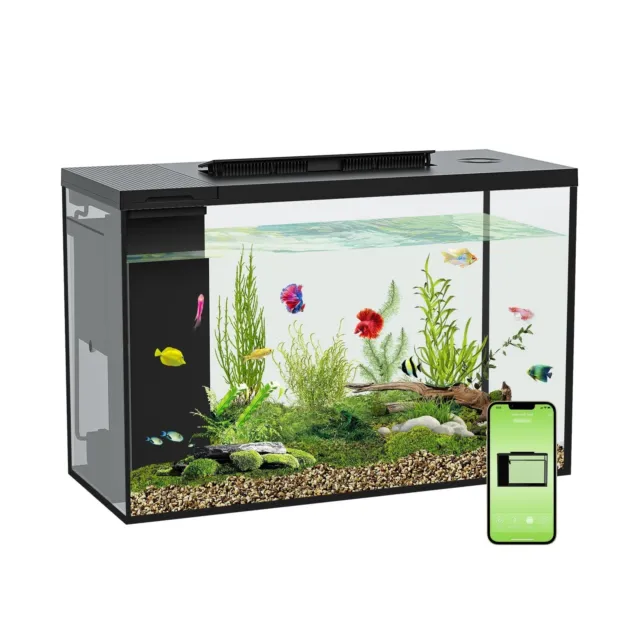 ERAARK 5 Gallon Betta Fish Tank self Cleaning, Aquarium kit Smart Aquarium Th...