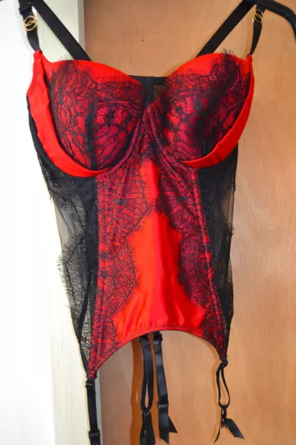 Fantastic Sexy Ann Summers Nero/Rosso Basco + Sospensioni Mistress Domina Cd/Tv
