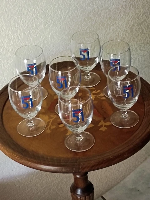 Verre Pastis 51 Vintage Art Déco – France Années 1980