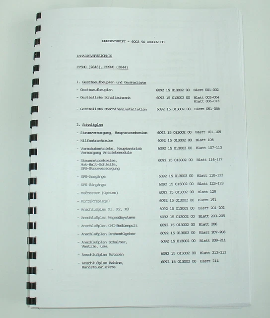 Elektrische Unterlagen (Schaltplan) Deckel FP2-3-4 NC mit Siemens 3M