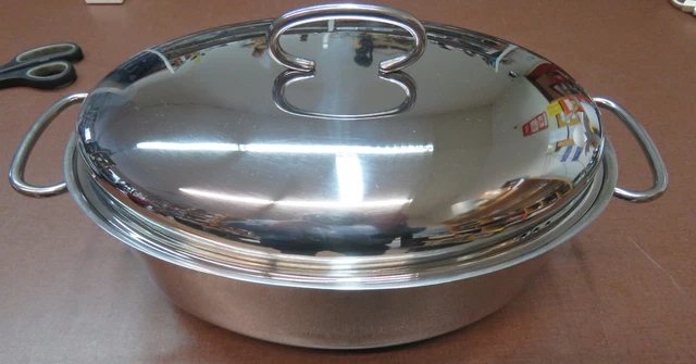 Schulte Ufer Edelstahl Bräter, oval 4,5 Liter neuwertig