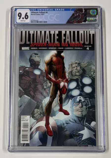 Ultimate Fallout #4. Oct 2011. Marvel. 9.6 Wp Cgc. 1St Print! 1St Miles Morales!