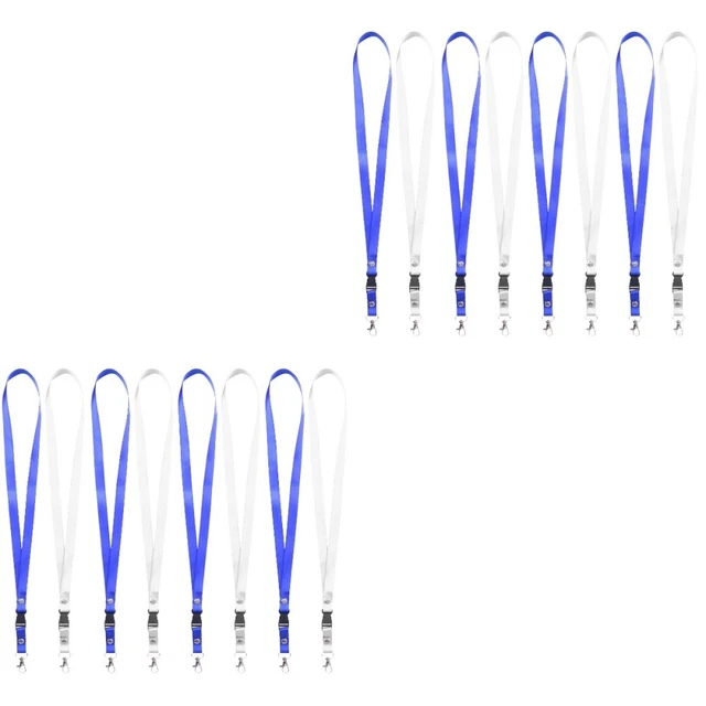 16 PCS Wristlet Strap  Badge Lanyards with Clip Grey Pass Lanyards Wrist Lanyard