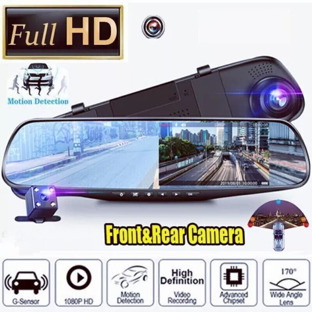 Dash Cam Doppia Fotocamera Per Auto Specchietto Retrovisore Con Registratore Dvr