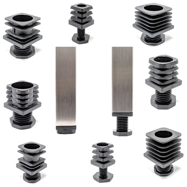 SQUARE PLASTIC END Caps Blanking Plugs Tube Box Section Insert Height