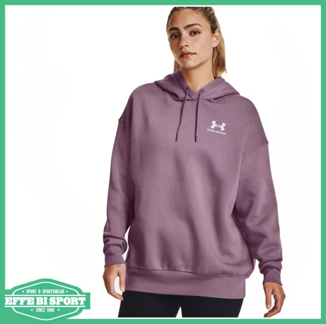 Felpa Under Armour donna maglia manica lunga con cappuccio tempo libero sport