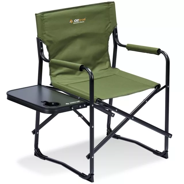 OZtrail Classic Directors Chair with Side Table