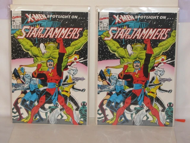 Starjammers #1 & #2 Spotlight On X-MEN Great Artwork 2 Book Set x2 1990 NICE