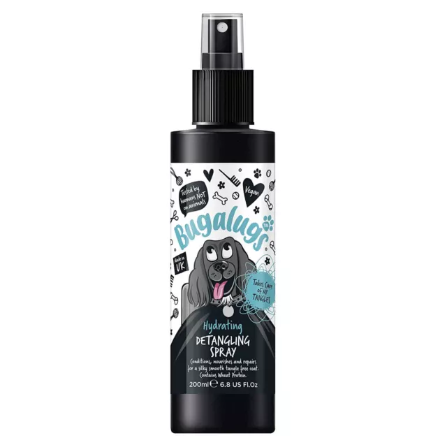 Spray desenredado para perro Bugalugs 200 ml nudos esteras gatos caballos pelo peinado suave