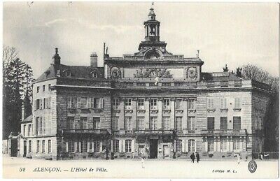 ALENCON 61 L' Hôtel de Ville CPA animée écrite le 27 Juin 1916 Edition M. L
