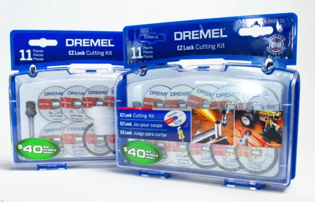 2X Dremal EZ Lock Cutting kits 11 Piece sets  