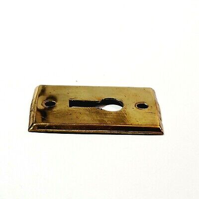 Vintage Ornate Brass Skeleton Keyhole Escutcheon Salvage Hardware 1 3/4" 3